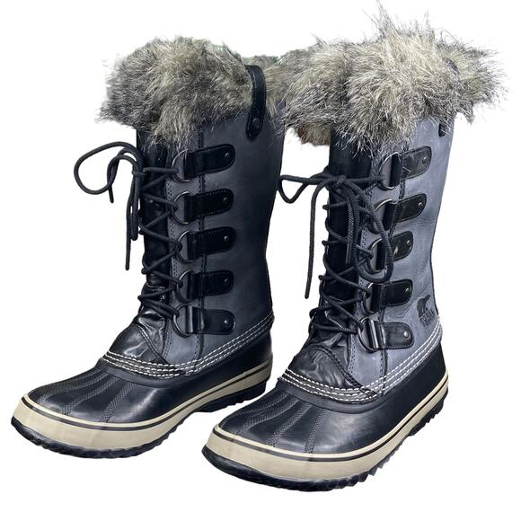Sorel Women's Joan Of Arctic Premium Gray Black Winter Boots Size US 9 - Picture 6 of 10